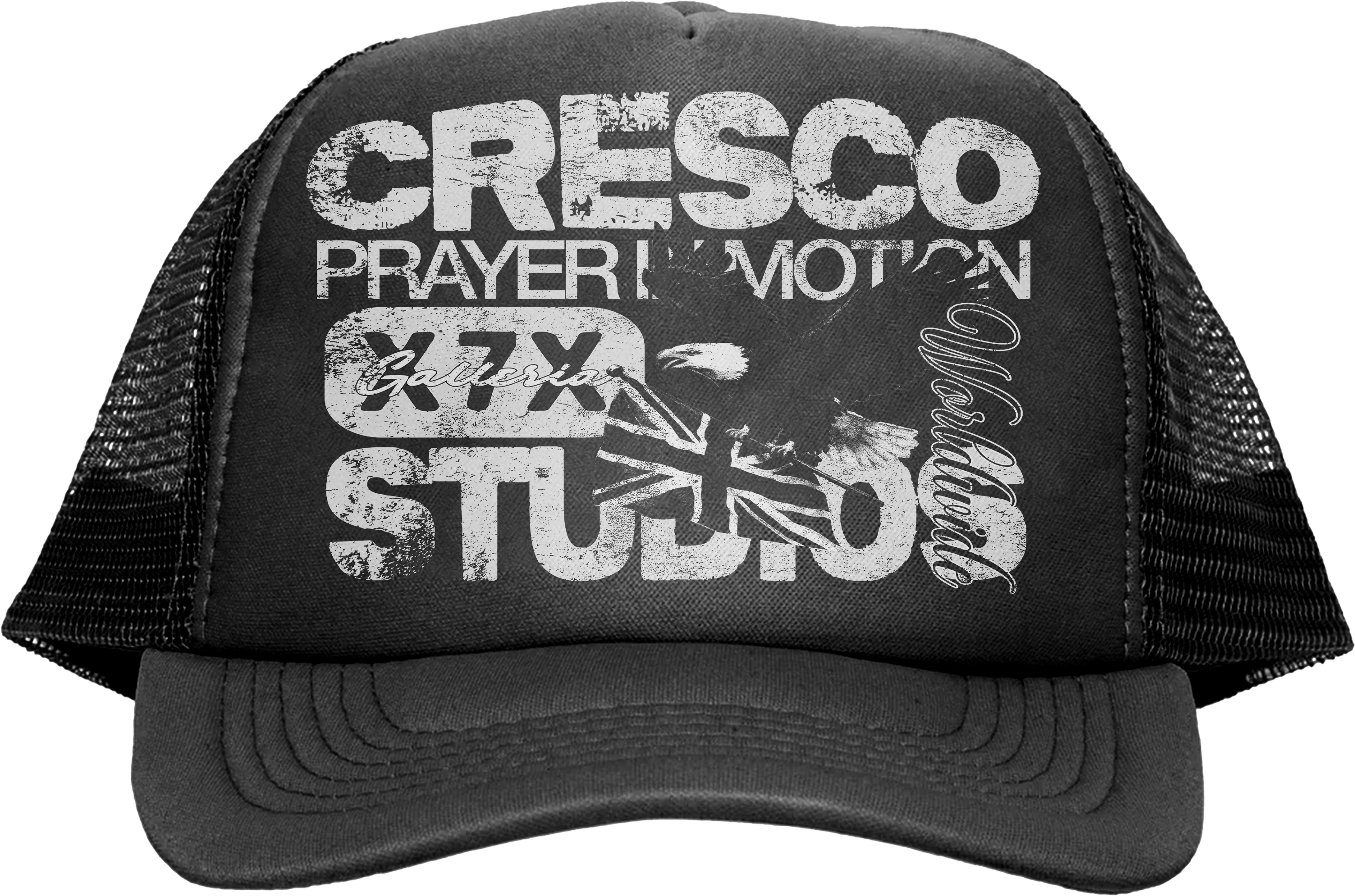 PRAYER IN MOTION TRUCKER HAT - BLACK