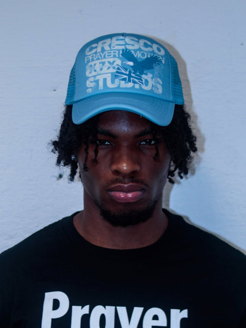PRAYER IN MOTION TRUCKER HAT - BLUE