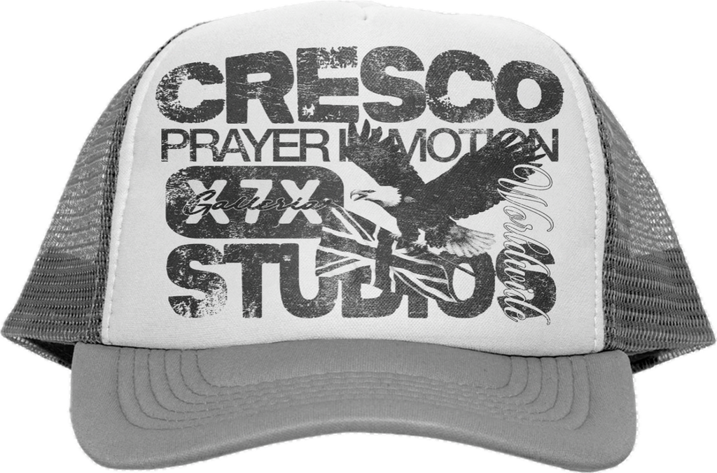 PRAYER IN MOTION TRUCKER HAT - GREY